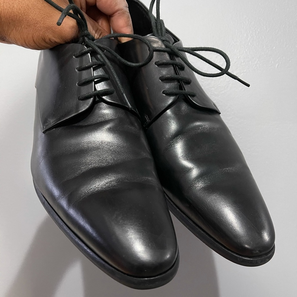 Antonio Maurizi Black leather Dress shoes. Sz 44
